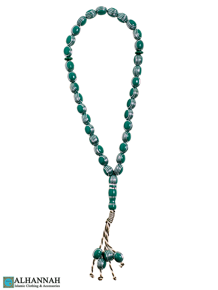 Green Tasbih beads