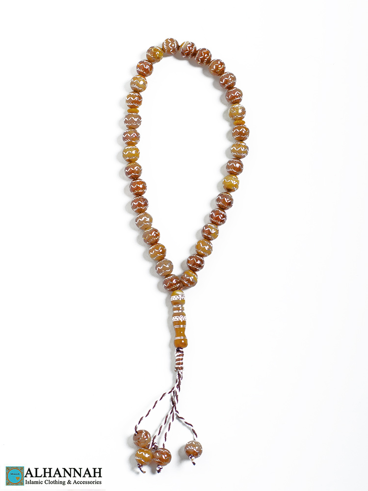 Tasbih Beads in Amber Color