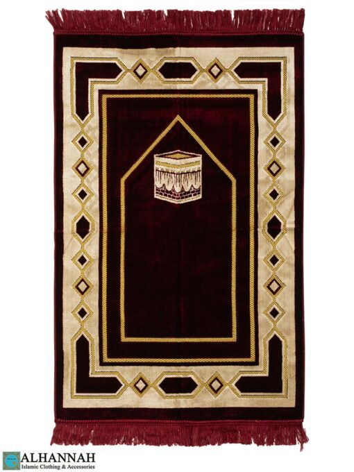 Turkish Prayer Rug Kaaba Motif Red