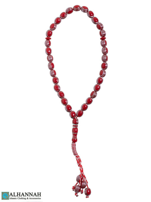 Red Tasbih Beads - 33 Bead set