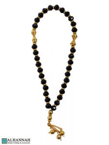 Black Crystal Tasbih - 33 beads | ii1257 » Alhannah Islamic Clothing