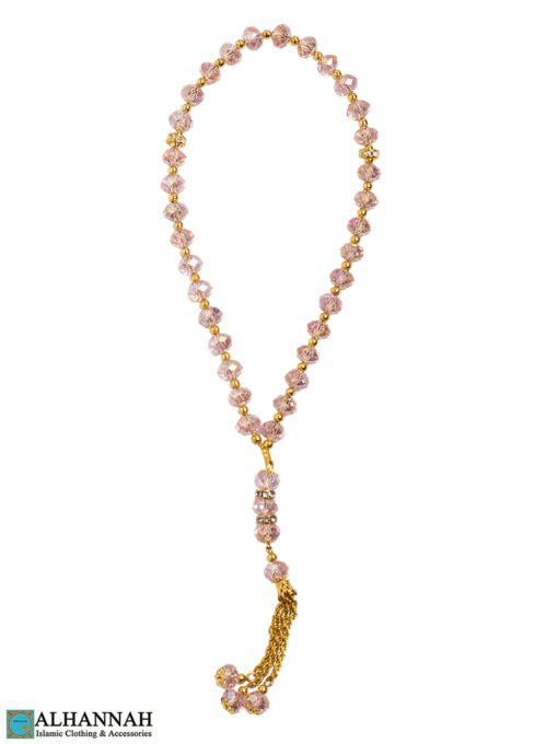 Pink Crystal Tasbih Beads