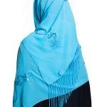 Chiffon Hijab with Fringe and Sequins