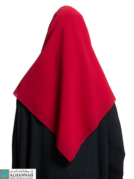 Oversize Square Hijab in Candy Apple