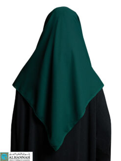 Oversize Square Chiffon Hijab in Hunter Green
