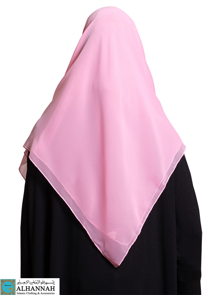 Square Chiffon Hijab Carnation