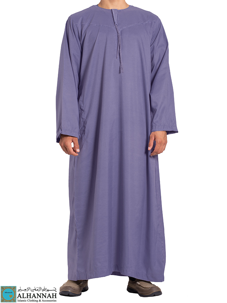 Yemeni Thobe - Slate | me800 » Alhannah Islamic Clothing