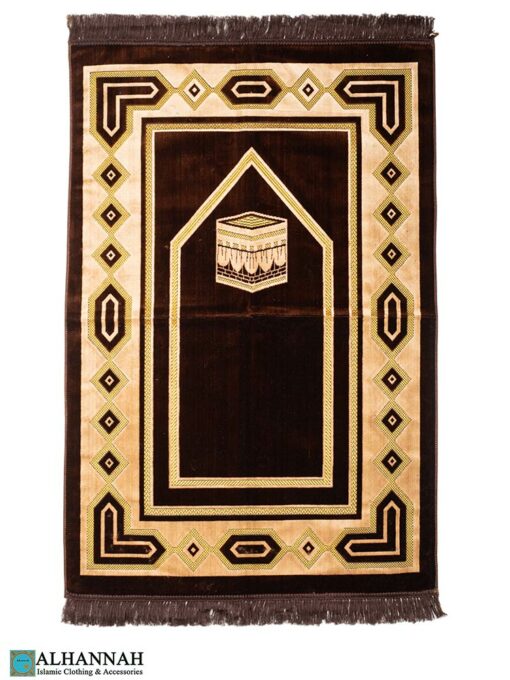 Turkish Prayer Rug Kaaba Design - Brown