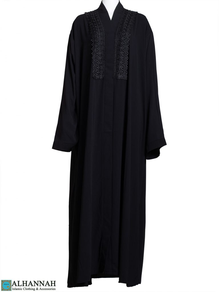 Arabesque Applique Abaya | ab798 » Alhannah Islamic Clothing