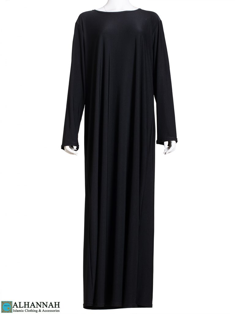 Black Lycra Abaya | ab807 | Alhannah Islamic Clothing