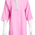 Embroidered Roses Pink Kurti st614