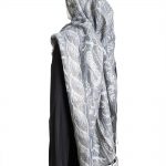 Gray Floral Tapestry Large Shayla Hijab hi2299