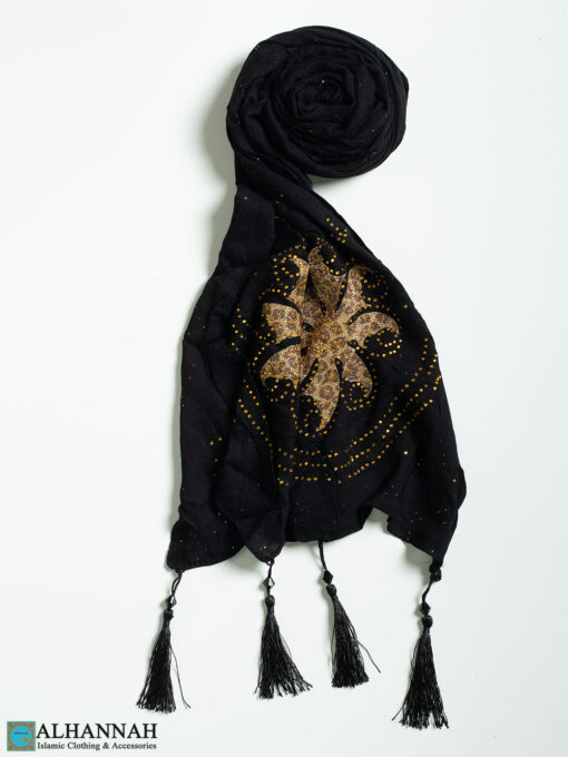 Leopard Floral Tasseled Shayla Hijab