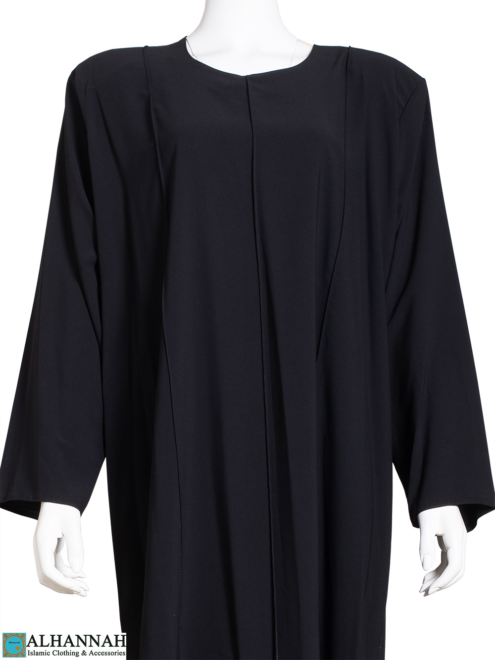 Pleated Black Abaya | ab811 » Alhannah Islamic Clothing