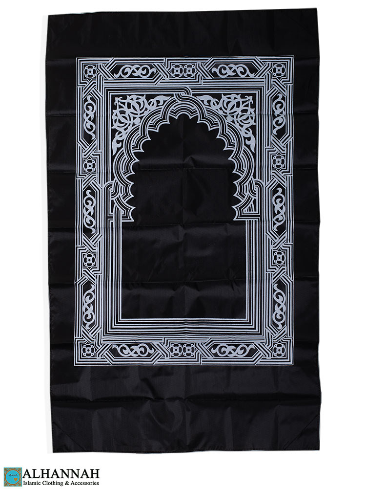 zwaan genoeg teller Travel Prayer Mat - Black | II1322 » Alhannah Islamic Clothing