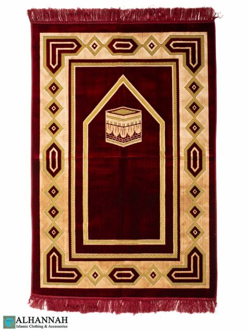 Turkish Prayer Rug - Kaaba Design Red