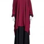 Two Piece Abaya in Maroon ab786