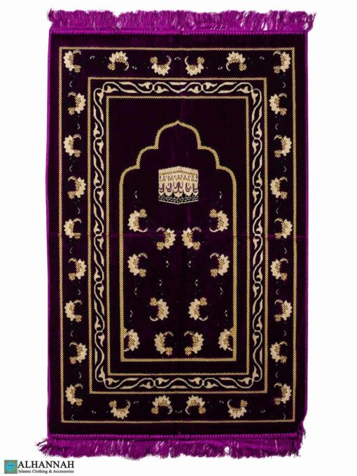 Turkish Prayer Rug Kaaba Motif - Grape