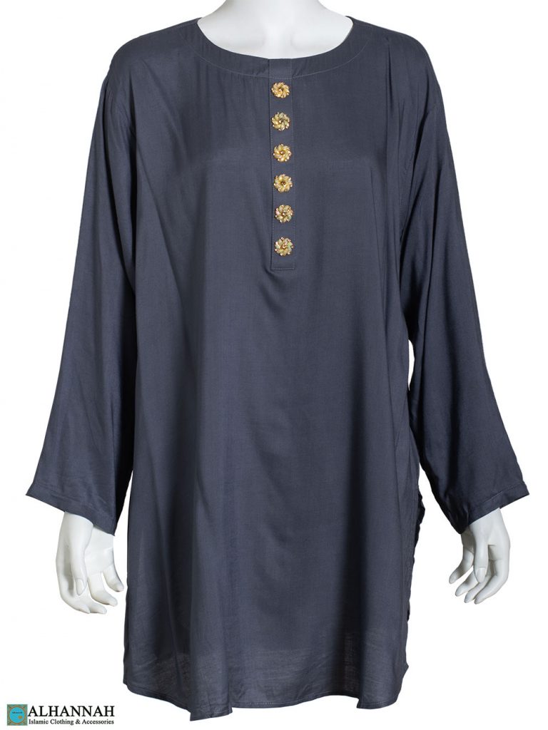 Classic Women's Kurta - Persian Blue | st622 » Alhannah Islamic Clothing