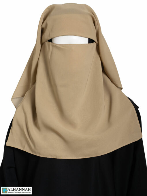Two Layer Niqab - Tan