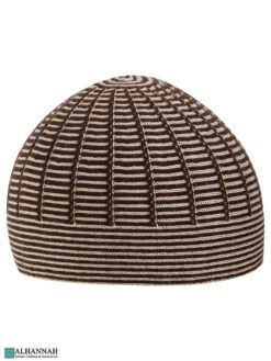 Brown Striped Turkish Kufi Hat