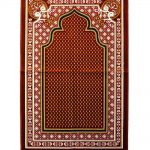 Islamic Prayer Rug in Paprika