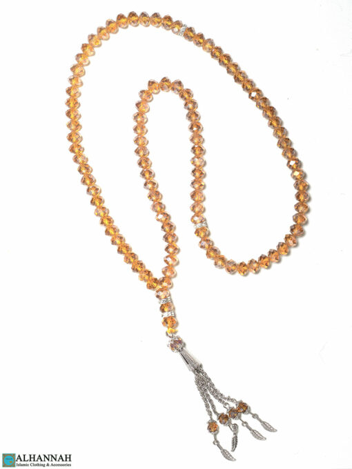 Crystal Prayer Beads 99 Amber Tones