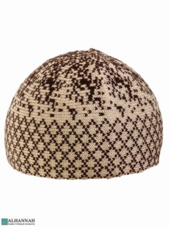 Turkish Kufi Hat in Brown & Tan