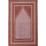 Red-Clay Honeycomb Turkish Prayer Rug ii1428