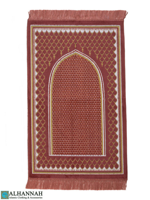 Scale Arch Red-Clay Turkish Prayer Rug ii1429