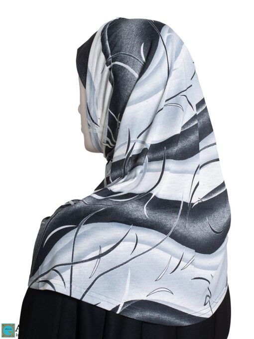 Amira Hijab - Black & Grey Swirls hi2614
