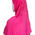 Amira Hijab with Floral Applique - Rose hi2448