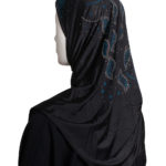 Beaded Amira Hijab - Black hi2435