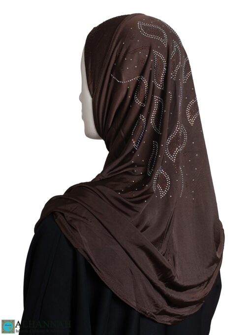 Beaded Amira Hijab - Chocolate hi2434
