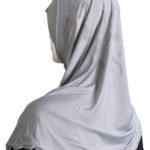 Beaded Amira Hijab - Slate - hi2437
