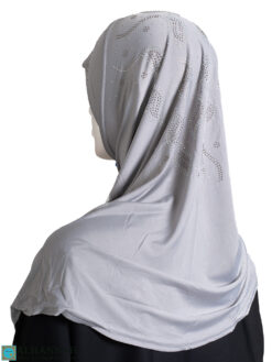Beaded Amira Hijab - Slate - hi2437