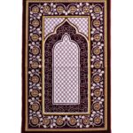 Islamic Prayer Rug with Floral Border - Maroon ii1505