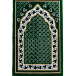 Islamic Prayer Rug with Foliage Border - Green ii1504