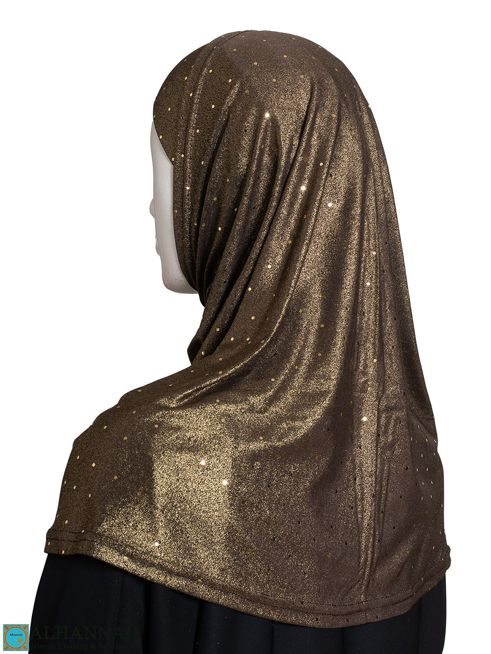 Sequined Amira Hijab -Gold hi2440