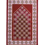 Turkish Prayer Rug - Red Cubed Pattern ii1524
