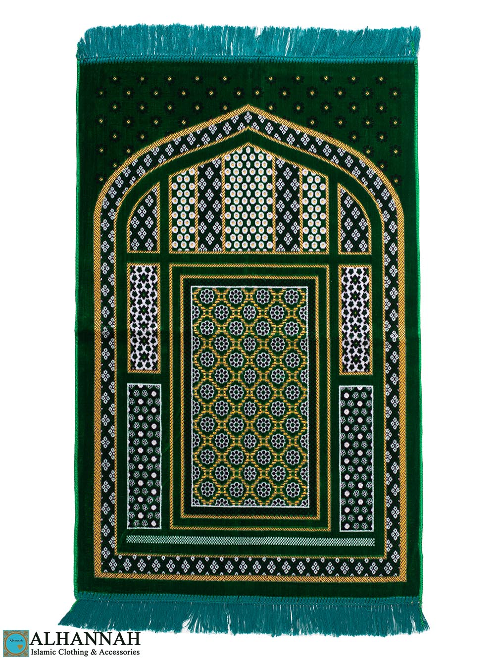 Turkish Prayer Rug with Mihrab Arch - Green ii1518