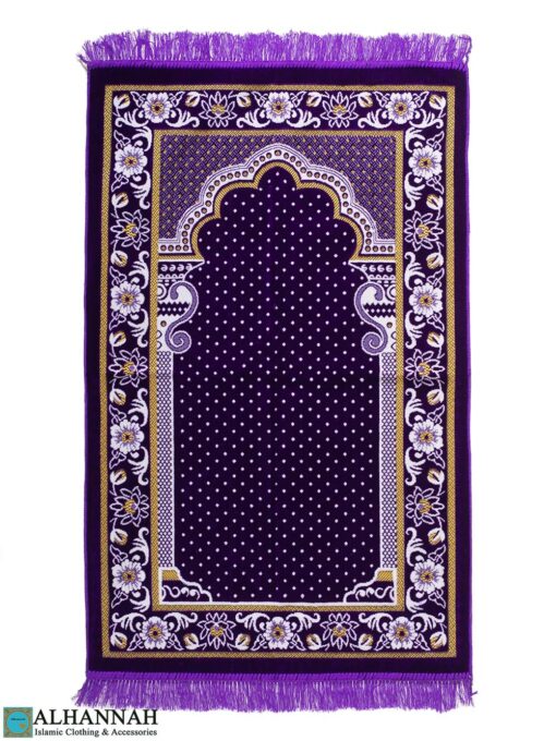 ii1510 Classic Floral Turkish Prayer Rug - Violet