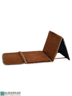 Chocolate Foldable Prayer Rug with Backrest ii1534