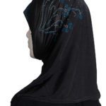Girls Beaded Bouquet Amira Hijab - Black ch562