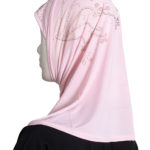 Girls Beaded Bouquet Amira Hijab - Pink ch565