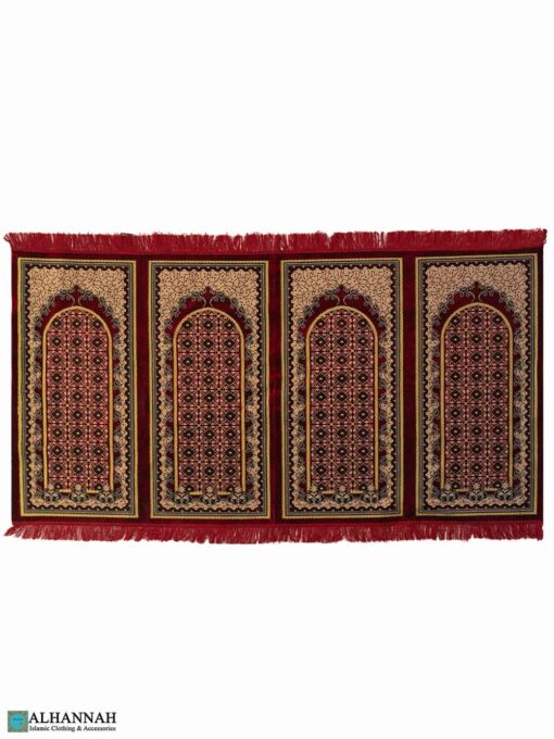 4 Person Prayer Rug - Lengthwise - Red