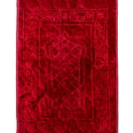 Floral Padded Prayer Rug - Red ii1550