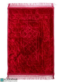 Floral Padded Prayer Rug - Red ii1550