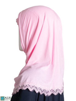 Girls Pink Lace Amira Hijab ch549