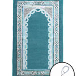 Geo Border Prayer Rug Gift Set - Turquoise ii1560